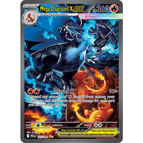 Mega Charizard X ex #125 (Phantasmal Flames) · Foil · Near Mint
