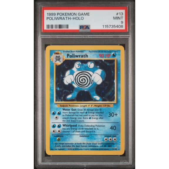 Poliwrath #13 (Base) · PSA 9
