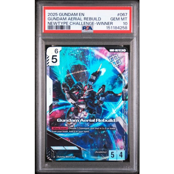 GUNDAM AERIAL REBUILD #067 NEWTYPE CHAL M1-WINNER PSA 10