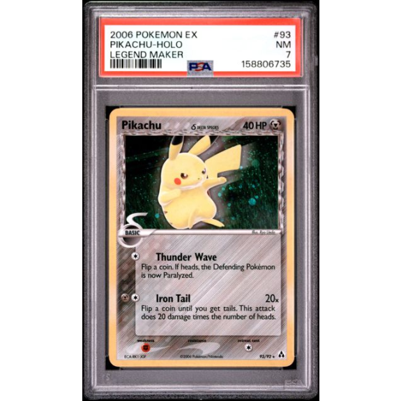 Pikachu δ #93 (Legend Maker) · PSA 7
