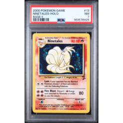 NINETALES-HOLO #13 BASE II PSA 7