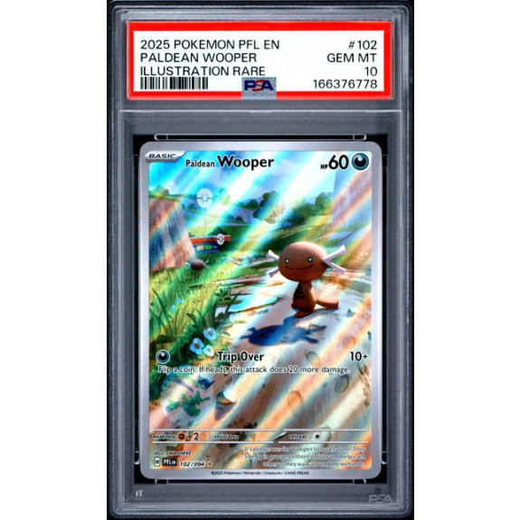 PALDEAN WOOPER #102 ILLUSTRATION RARE PSA 10