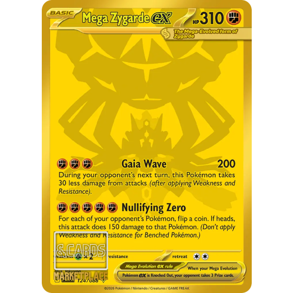 Mega Zygarde ex #124 (Perfect Order) · Foil · Near Mint