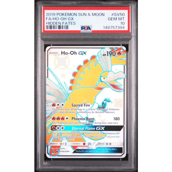 FA/HO-OH GX #SV50 HIDDEN FATES PSA 10