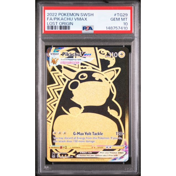 FA/PIKACHU VMAX #TG29 LOST ORIGIN PSA 10